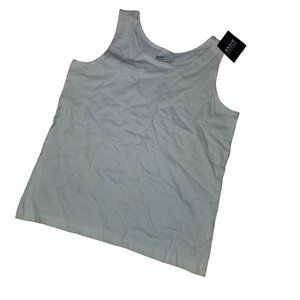 VTG 90S NWT Basic Editions Women's White Round Neck Sleeveless Tank Top Size 8